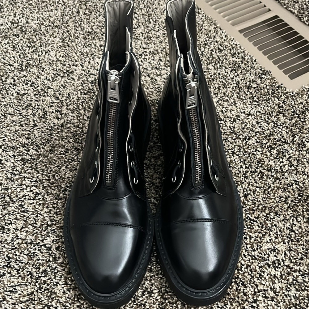 Allsaints Alaria Combat Leather Moto Black Boot, worn twice - Picture 4 of 9